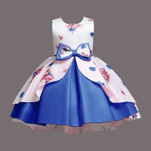 ARAVI BLUE PARTY WEAR KIDS GIRL FROCK