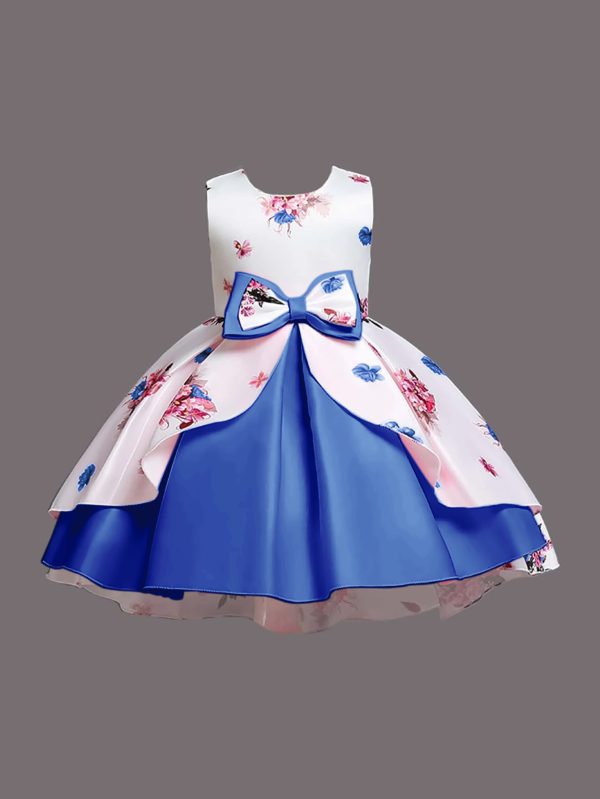 ARAVI BLUE PARTY WEAR KIDS GIRL FROCK