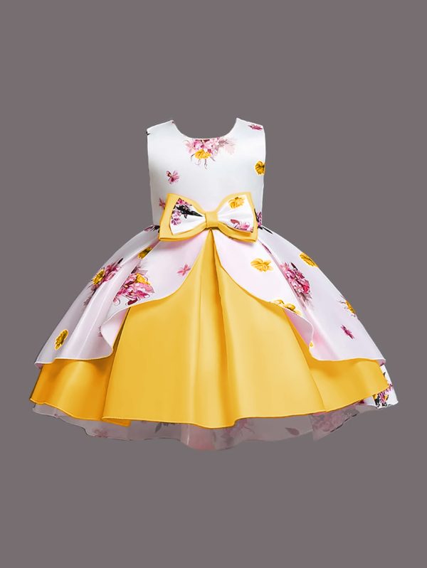 ARAVI YELLOW PARTY WEAR KIDS GIRL FROCK