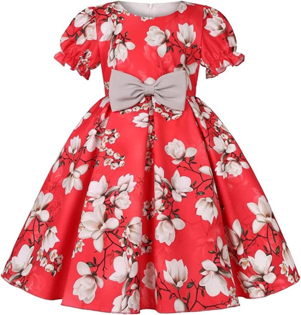 dora red kids party wear