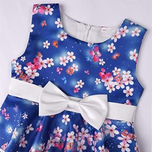 galaxy blue party wear frock for kids girl