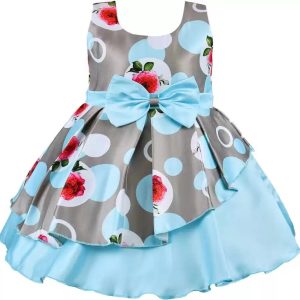 jisha blue frock for party wear kids girl