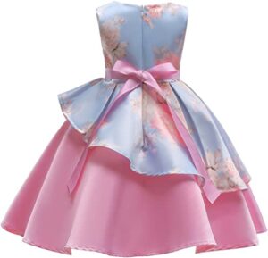 jisha blue pink frock for party wear kids girl