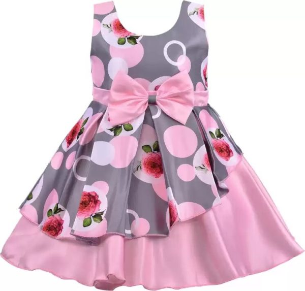 jisha pink frock for party wear kids girl