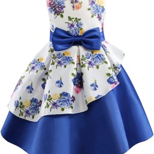 jisha blue frock for party wear kids girl