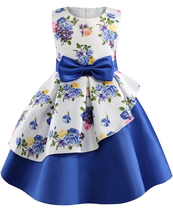 jisha blue frock for party wear kids girl