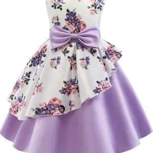 jisha lavender frock for party wear kids girl