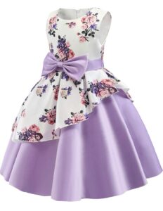 jisha lavender frock for party wear kids girl