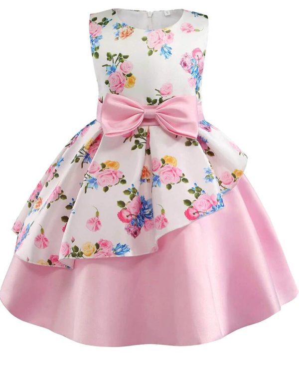 jisha pink frock for party wear kids girl