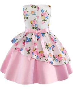 jisha pink frock for party wear kids girl