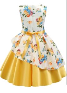 jisha yellow frock for party wear kids girl