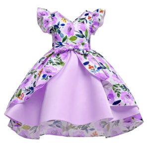 karin lavender kids party wear frock