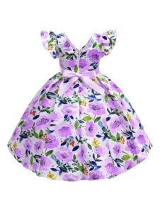 karin lavender kids party wear frock