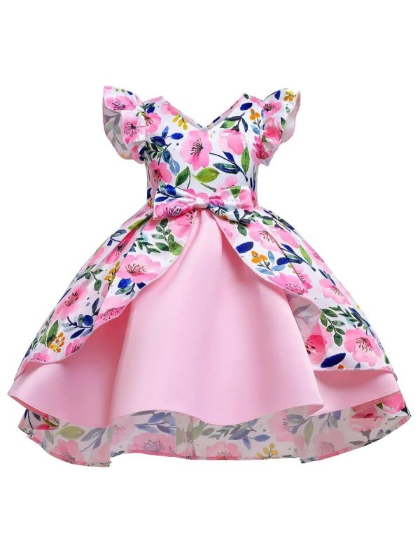 karin pink kids party wear frock