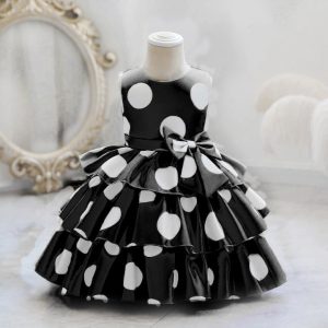 nemi black frock for kids girl