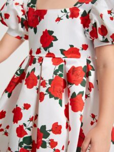 Shizuka red rose kids clothing