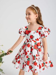 Shizuka red rose kids clothing