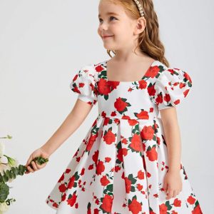 Shizuka red rose kids clothing